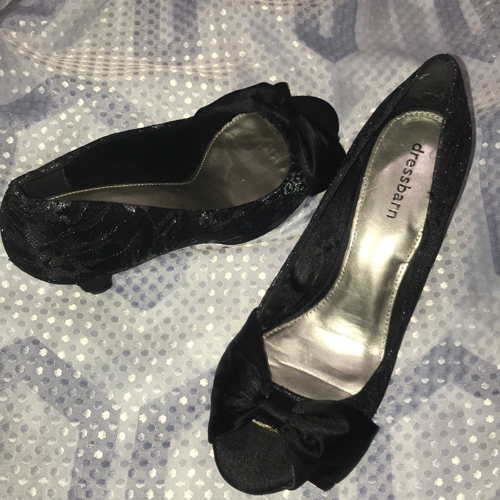 Black Peep-toed Heels